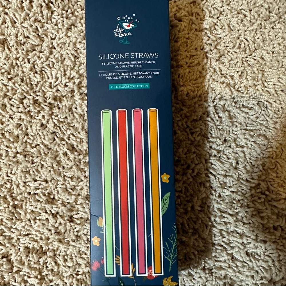 Chic and Tonic Silicone Straws- NIP